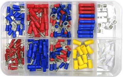 RPI SHOP 167 pcs Wire Crimp Connectors Terminal Kit, Insulated Electrical Wire Connectors Set, For Automobile, Home Wiring, DIY Projects Wire Connector Kit Wire Connector