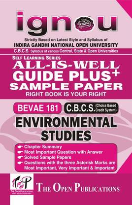 IGNOU BEVAE 181 Enviromental Studies All-is-Well Guide Plus+ Sample Papers