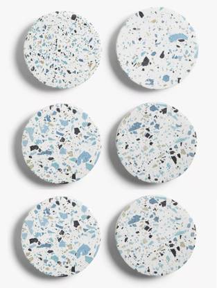 GreyArd Round Wood Coaster Set