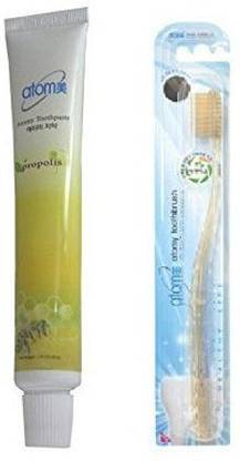 ATOMY Propolis Anti- Plaque Whitening Dental Oral Care 50gm + 1 Toothbrush S