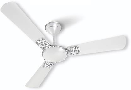 HAVELLS ENTICER ART P.WHT CHROME with 2 Year Warranty Silent Operation 1200 mm Ceiling Fan