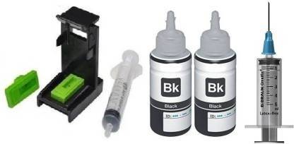 DarkTone 2 nos Black Refill ink With 1 Syringe Compatible for 803, 680, 678 , 818, 802, 901, 703, 704, 21, 56, 27, 46 With Suction tool set Black Ink Bottle