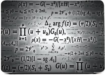 Flipkart SmartBuy Laptop Skin Sticker Vinyl Fits Size Upto 15.6 inches No Residue, Bubble Free - Maths Equation Grey Abstract Vinyl Laptop Skin Compatible for 15.6 inch