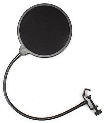 Blue Panther Pf-100 6-Inch Studio Microphone Pop Filter Shield Mask, Double Mesh Wind Screen With 360° Flexible Gooseneck And Quick Mount Or Release Clamp Holder