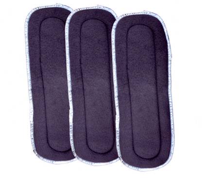 The Little Lookers Wet free insert for diaper|Nappy Liners/ Charcoal Pad for Pocket Diapers| Polar Fleece 6 layered Pad for Cloth Diaper/ Nappies for Newborns/ Babies/ Toddlers (Grey, Pack Of 3)