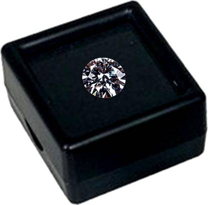 R.K GEMS 1 piece 9mm American Diamond Gemstone (Zircon) Stone