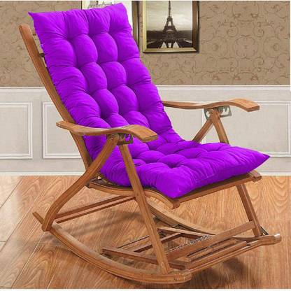 Daddy Cool Polyester Fibre Chair Pad Pack of 1 Solid Rocking Chair Cushion