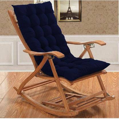 Daddy Cool Polyester Fibre Chair Pad Pack of 1 Solid Rocking Chair Cushion