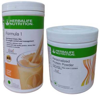 HERBALIFE Formula 1 Nutritional Shake Mix - Orange And Protein 200 gm Plant-Based Protein