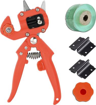 farmstool Professional Plant Garden Grafting Machine and Tool Kit Set FarmsTool Tree Pruning Shears Scissor Grafting Cutting Tool + 2 Blades Garden Tool Kit Bypass Pruner