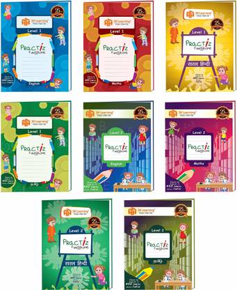 LKG & UKG Kids 672 Pages Writing Practice / 8 Books Bundle - PractiZ - Fun @ Home - Levels 1 & 2 / KG 1 & 2 / 3-6 Yrs [English, Maths, Hindi, Tamil] Paperbacks From 3H Learning