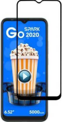 DMJHP Edge To Edge Tempered Glass for Tecno Spark Go 2020
