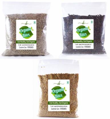 Organic Bites Methi, Ajwain, Kali Jeeri Combo Pack (400 grams)