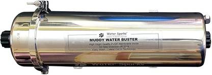 water sparks MWB 3500 LPH Muddy Water Buster – Fat Man (All New 2019 Invention) Suitable for Full House/ Full Apartment - Capacity – 3500 (Lph) Liter Per Hour. Can be fixed Immediately after 1.5 HP and 2 HP Sump Motor Pump or Borewell Motor. Also can be fixed in the main inlet line for the flat or bathroom. Whole Apartment Ultra filtration System. Inlet /outlet Size -1 Inch. Solid Filter Cartridge