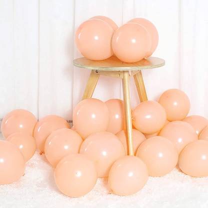Bash N Splash Solid Premium Quality Peach Pastel Macron Balloon Light Orange Pack Of 50 Balloon