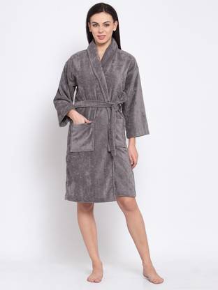 TRIDENT Grey Medium Bath Robe