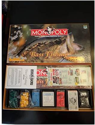 Parker Brothers Monopoly Bass Fishing Edition Party & Fun Board Game