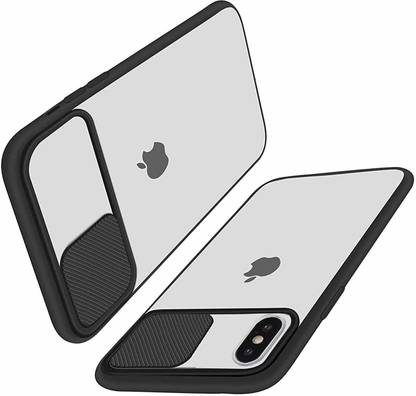 Mobyro Back Cover for iPhone X Camera Slide Protection Shutter Smoke Case Cover