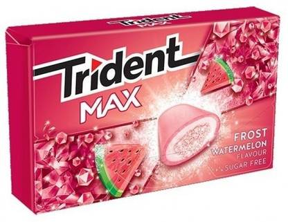 Mondelez International Trident Max Sugar Free Frost Watermelon Flavour Gum (Pack Of 2) Watermelon Chewing Gum