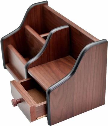 RAKHOPA 6 Compartments Wooden Wooden pen stand