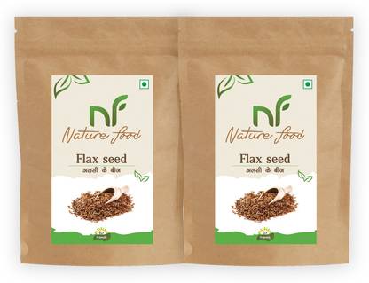 Nature food Best Quality Flax seed ( Alsi) - 500gm (250gmx2) Brown Flax Seeds