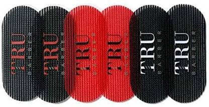 TRU BARBER HAIR GRIPPERS 3 COLORS BUNDLE PACK 6 PCS for Men and Women Salon and Barber, Hair Clips for Styling, Hair holder Grips ( Hair Accessory Set