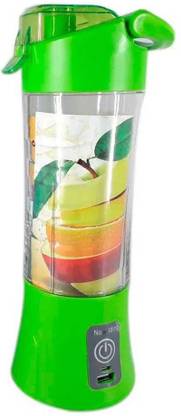 Tanish Plastic, Steel 2 Blades Portable Rechargeable USB Juicer Bottle Blender with Charging Cable 380 ml Hand Juicer