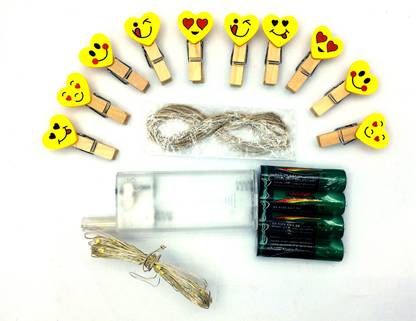 ind Yellow Heart Emoji Photo Clips Regular Organizer, Accessories Organizer