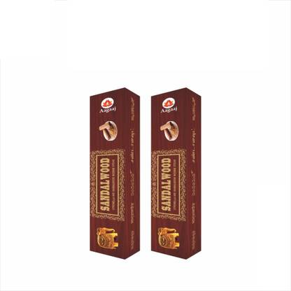 Aagaaj Mosquito repellent incense sticks - Combo of 2 packet (SANDAL+SANDAL) each containing 12 pouches of 10 incense sticks Sandal