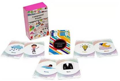 Quick Compound Word Card Game to improves hand eye coordination and logical thinking, increases memory, Sight words with picture cards improves English skills - 47 pair of Cards & 94 Picture Card (5.5 cm X 9 cm)