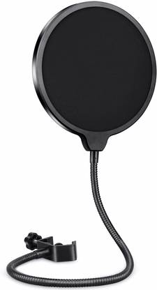Blue Panther Pop Filter, for Blue Yeti, Blue Snowball - Flexible Gooseneck Microphone Mount and Double Layer Sound Shield Guard Windscreen Holder