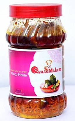 SwaadMakers Raw Mango Pickle Home Made Marwadi Kairi Ka Achar | Jar of 900 Grams Mango Pickle