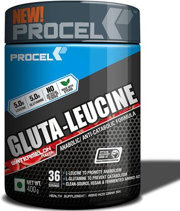 PROCEL by NEULIFE GLUTA-LEUCINE Leucine + Glutamine Powder BCAA Supplement 400g (Watermelon) Glutamine