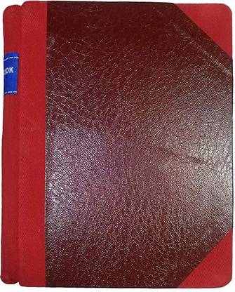 LRS Full Index Account Book Small Size - Copy Size - 21x17 cm - 80 GSM Paper - Red Half Canvas PVC Binding (250 Pages) 1-Part Record Keeping Books