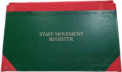 LRS Staff Movement Register - 100 Pages (Pack of 1) 1-Part Record Keeping Books