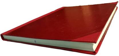 LRS Ruled Register Big Size - 43 x 34 cm - Red Half Canvas PVC Binding - 70 GSM Ledger Paper (325 Pages Single/650 Front-Back)) 1-Part Record Keeping Books
