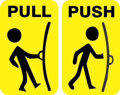 Signkart PUSH PULL Emergency Sign