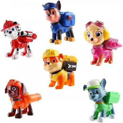 The Simplifiers Patrol Dog Pups Figure Set of 6 dogs