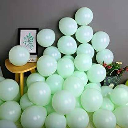 Juneja Enterprises Solid Green Pastel Color Balloon Balloon