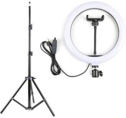 JAMMY ZONES Big Selfie Ring Light 10" with 7ft Tripod Stand for video,Reels Studio J12 Ring Flash