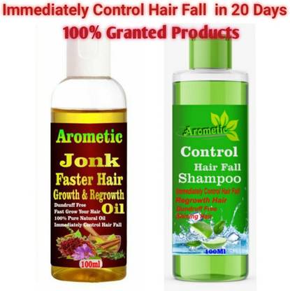 Arometic immdiately Control Hair Fall & Regrowth With Jonk Oil & Shampoo Hair Oil