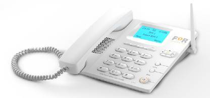 FOR BRIGHTER LIFE F1+GSM FIXED WIRELESS PHONE (WHITE) Corded Landline Phone with Answering Machine
