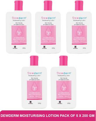 Dewderm Moisturising Lotion | Best PH Balanced Moisturizing Lotion (Pack of 5)200g