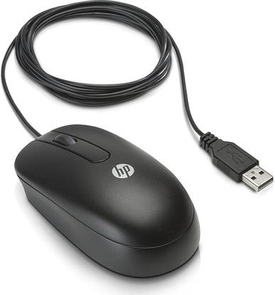 HP QY777AA Wired Optical Mouse with 3 Buttons and 800 DPI Wired Ambidextrous Optical  Gaming Mouse