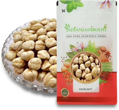 IndianJadiBooti Hazelnut - Hazelnuts - Findak - Phindak - Dry Fruits-(Without Shell), 100 Grams Hazelnuts