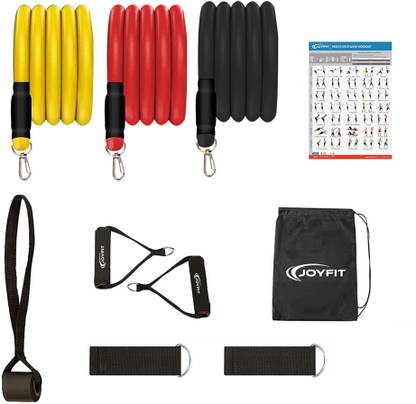 Joyfit Toning Tube set with Handles, Door Anchor, Exercise Guide Resistance Tube