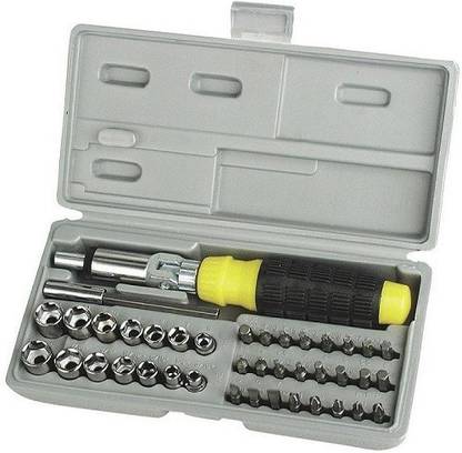 Shopper52 Multi purpose 41Pcs Screwdriver Socket Set & Bit Tool Kit Set Jackly Tool kit Combination Tool Wrench Tool Kit Magnetic Toolkit For Home, Office, Car, Bike Socket Set