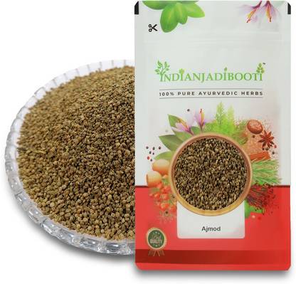 IndianJadiBooti Ajmod Apium Graveolens Celery Seeds, 100 Grams Pack Seed