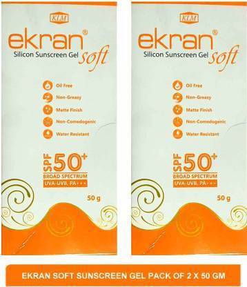 KLM LABORATORIES Sunscreen - SPF 50 PA+++ soft sunscreen gel - oil free non-greasy mattle finish water resistant sunscreen gel(pack of 2)50g - SPF SPF 50+ PA+++ (100 g)