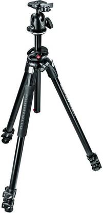 MANFROTTO MK290DUA3-BH 290 Dual Alu 3-Section Tripod Kit with 496RC2 Ball Head Tripod